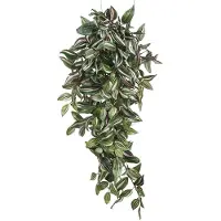 Mica Kunstpflanze Tradescantia Vaterpflanze - grün - L80 x B30 x H15 cm - Hängepflanze - Kunstpflanzen/Neonpflanzen
