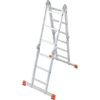 KRAUSE-Werk Aluminium-Gelenkleiter MONTO MultiMatic mit Plattform 4,40 m