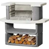 Buschbeck Grillbar Oregon, voll durchgefärbter Beton T65xB110xH101 cm, inkl. höhenverstellbarem Grillrost