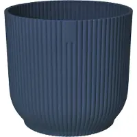 Elho Runde Dunkelblaue Plastikblumentop - Ø 22 cm