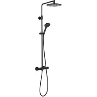 Damixa Damxia Silhouet Thermostat Duschsystem mit Umstellung, Mattschwarz, 5795461