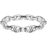 BOSS Gliederarmband aus poliertem Edelstahl