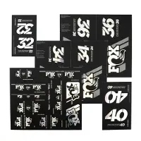 Fox Racing Shox AM Heritage Sticker Set für Federgabel und Dämpfer schwarz/silber 2021 Zubehör Dämpfer