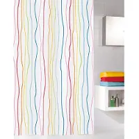 Kleine wolke Kleine-Wolke Duschvorhang Textil Jolie Multicolour, 120x200 cm, wasserabweisend, waschbar, aus Polyester, mit Motiv