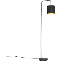 QAZQA Smart Stehleuchte Schwarz inkl WiFi A60 Lichtquelle LOfty