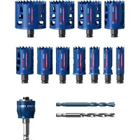 Bosch hole saw Tough material set 14 pieces - 2608900447 EXPERT RANGE