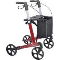 Rehasense Leichtgewicht Rollator Server M weinrot 1 St