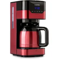 Klarstein Kaffeemaschine Arabica 800W EasyTouch Control silber/schwarz Rot