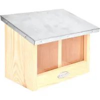 Esschert Design Doppelte Eichhörnchenfütterung - L 17,6 x B 25,3 x H 18,7 cm - Holz