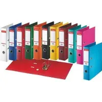 Leitz Esselte Kunststoffordner Standard, DIN A4, 50 mm, sortiert Deckel innen und außen mit PP-Folie