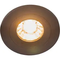 QAZQA - Moderne Bad I Badezimmer Außen Einbauleuchte schwarz IP44 - Xena Round I Außenbeleuchtung - Aluminium Rund - LED geeignet GU10