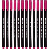 Colortime Fineliner - - Dunkelrosa - 12 Stück - Stärke 0,6-0,7 mm - Wasserbasierte Tinte