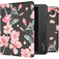 IMoshion Design Slim Hard Case Sleepcover mit Stand für das Tolino Vision 5 - Blossom Watercolor Black