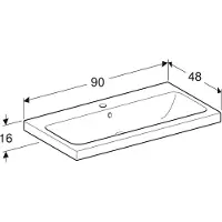 Geberit Waschtisch iCon Light 90 cm weiß mit KeraTect Spezialglasur 501836002