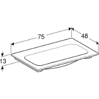 Geberit 501844003 iCon Möbelwaschtisch 75x48cm