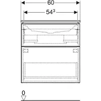 Geberit 502331JK1 iCon Set MWT m. US, 2 Schubl.