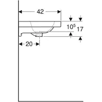 Geberit 501842008 iCon Light WT 75x42cm, verk. Ausld.