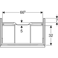 Geberit iCon Unterschrank für den Waschtisch, 1 Schublade, 74x24,7x47,6 cm, 502311, 502.311.JL.1, Farbe: Front/Korpus: sand-grau/lackiert hochglänzend, Griff: sand-grau/pulverbeschichtet matt