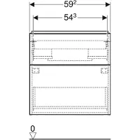 Geberit 502.307.01.1, Weiß, 2 Schublade(n), 592 mm, 416 mm, 615 mm
