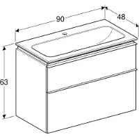 Geberit 502337013 iCon Set MWT m. US, 2 Schubl.