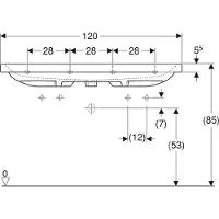 Geberit 501837001 iCon Light Waschtisch 120x48cm