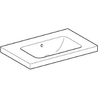 Geberit Waschtisch iCon Light 75x48cm, o HL, m ÜL, m Ablagefl., we.