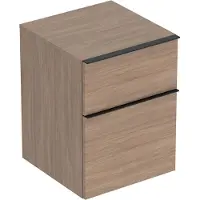 Geberit iCon Seitenschrank, 2 Schubladen 45x60x47,6cm, Eiche/Griff: Lava