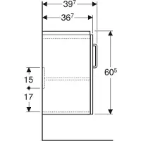 Geberit 501.926.01.1, Weiß, 2 Tür(en), 597 mm, 397 mm, 605 mm