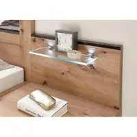 Schlafkontor Aufsatzpaneel für Nachtkommode Solid ¦ holzfarben ¦ Glas,Massivholz ¦ Maße (cm): B: 55 H: 30 T: 16.0