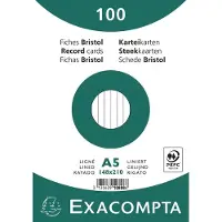 Exacompta Karteikarte Format der Karte: DIN A5 Ausführung der Lineatur: liniert