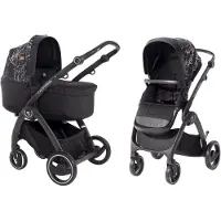 Lorelli Kinderwagen 2 in 1 California Babywanne Sportsitz Alurahmen Wickeltasche schwarz