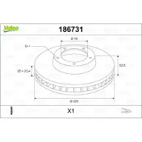 Valeo Bremsscheibe 186731