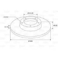 Valeo 2x Bremsscheiben Hinten für HONDA CIVIC VII Hatchback (EU, EP, EV) 260mm 197014