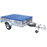 Proplus AS Anhängerplane + Planenseil Flachplane 2075x1140x50 kompatibel für Stema Ft Opti AN 750 DBL 850 AS