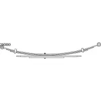 CS Germany 10.200.890.00 Blattfedern für FORD Ranger (ET) Hinten 580/745mm