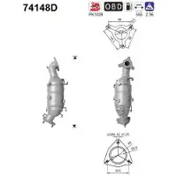 As Katalysator für NISSAN 208A0EC00F 74148D