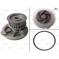 Valeo Kühlmittelpumpe Wasserpumpe für OPEL ZAFIRA B (A05) 506856