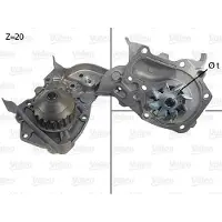 Valeo Kühlmittelpumpe Wasserpumpe für RENAULT CLIO II (BB0/1/2, CB0/1/2) 506564