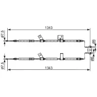 Bosch Seilzug, Feststellbremse [Hersteller-Nr. 1987482564] für Opel, Vauxhall