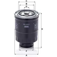 Mann Kraftstofffilter WK 8052 z Anschraubfilter mit Dichtung