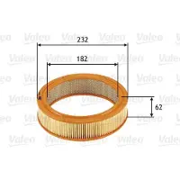 Valeo Luftfilter 585696 für Fiat Lancia Lada Daihatsu Moskvich Zaz Fso Morgan