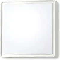 FABAS LUCE Oban Quadratische Deckenleuchte IP65 aus weißem Polycarbonat für den Innen- und Außenbereich, E27-Fassung 2x30W max., Hohe Schutzart, Code 3225-65-102
