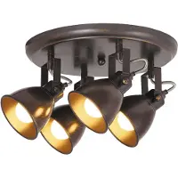 Rabalux Spotleuchte Schienensystem Vivienne aus Metall Metall antik braun Ø30cm H:21cm