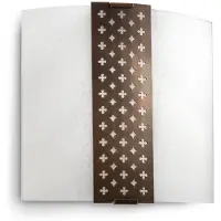 Philips myLiving Wandleuchte 332334316, 1 Glühbirne(n), E27, 2700 K, IP20, Braun
