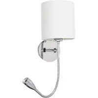 Rabalux 6529 Wandleuchte Larkin, E27, 3W, 2800K, 205lm, silber-weiß, warmweiß, 50cm
