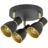 Rabalux Spotleuchte Mackenzie Metall schwarz/ gold Ø34cm