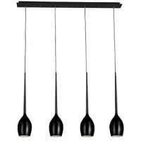 Azzardo Izza Pendelleuchte Schwarz 105 x 120 cm, 4-flammig E14, höhenverstellbar