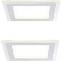 Paulmann Premium Einbauleuchten Set DecoDice eckig LED 2x7,5W 18VA 160x160mm Klar/Weiß Glas/Metall