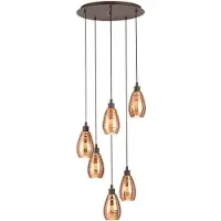Eglo SIRACUSA, Flexible Halterung, Braun, Braun, Stahl, I, 6 Glühbirne(n)