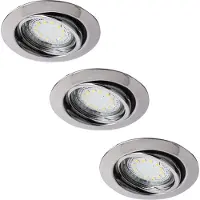 Licht-Erlebnisse Wertiger Einbaustrahler inkl. LED Leuchtmittel, 3er Set, 3 Stück, GU10 3x, Einbau Spot Spotstrahler Deckenspot